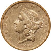 1861-S $20 Liberty NGC EF40