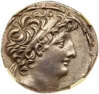 Seleukid Kingdom. Antiochos VIII, 121-96 BC. AR Tetradrachm (16.32 g) minted at Akko