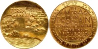 Terra Sancta, Pilgrims Gold State Medal. PCGS graded MS64
