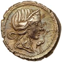 Q. Caecilius Metellus Pius, Imperator. AR Denarius minted in Northern Italy, c. 81 BC