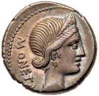L. Plaetorius L.f. Cestianus, moneyer. AR Denarius minted at Rome, c. 74 BC