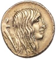 L. Hostilius Saserna, moneyer. AR Denarius minted at Rome, c. 48 BC