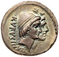 Mn. Cordius Rufus, moneyer. AR Denarius minted at Rome, c. 46 BC