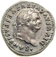 Vespasian, 69-79 AD. AR Denarius (3.5g). Struck in Rome 80-81
