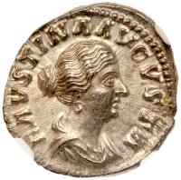 Faustina Junior, wife of Marcus Aurelius, AD 161-180. AR Denarius minted at Rome under Marcus Aurelius