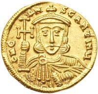 Constantine V, 741-775. Gold Solidus (4.44 g) minted at Constantinople