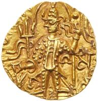 India, Kushans. Vasu Deva II, c. AD 260-300. Gold Stater (7.83 g)