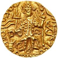 India, Kushans. Vasu Deva II, c. AD 260-300. Gold Stater (7.81 g)