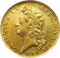 Great Britain. 5 Guineas, 1729-E.I.C. George II, (1727-1760).