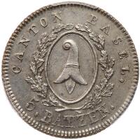 Switzerland: Basel. 5 Batzen, 1826