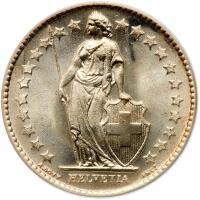 Switzerland. &Acirc;&frac12; Franc, 1940-B