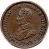 1783 Washington token. Large military bust