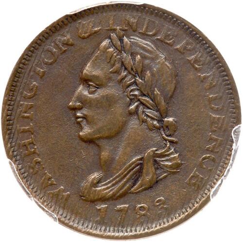 1783 Washington token. "UNITY STATES"