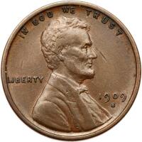 1909-S Lincoln 1C. VDB