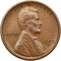 1909-S Lincoln 1C. VDB