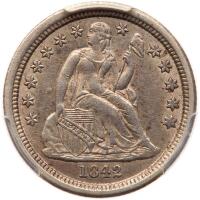 1842-O Liberty Seated 10C
