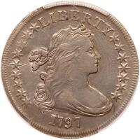 1797. Small Eagle. 9 stars left, 7 right, large letters. B-1; BB-73