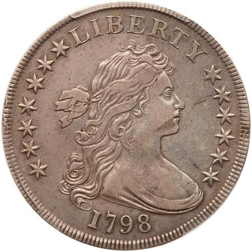 1798. Large eagle, knob 9, 5 lines. B-4; BB-92