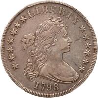 1798. Large eagle, knob 9, 5 lines. B-4; BB-92