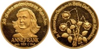 Anne Frank Gold Medal. PCGS graded Specimen 63