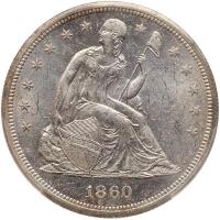 1860-O Liberty Seated $1