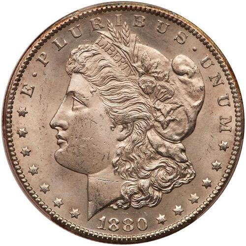 1880-CC Morgan $1. Rev of 1879