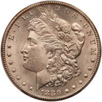 1880-CC Morgan $1. Rev of 1879