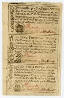 North Carolina Dec. 1771 Uncut Vertical Strip of 3 Notes