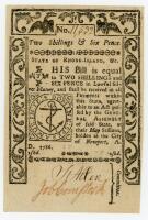 Rhode Island. May 1876. Two Shilling & Six Pence