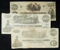 5-piece group of T41. 1862. $100 Notes