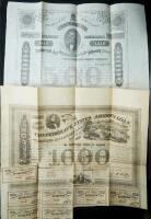 Pair of 1863 CSA Bonds issued in Houston, TX.