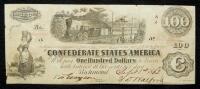 3-piece lot of 1862 San Antonio, TX Issued $100 CSA Notes