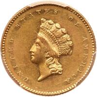 1854 $1 Gold Indian