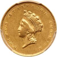 1855 $1 Gold Indian