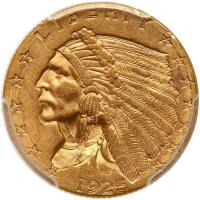 WITHDRAWN - 1925-D $2.50 Indian