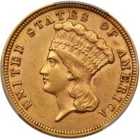 1854 $3 Gold
