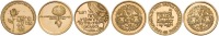 Lot of 3 Gold State Medals