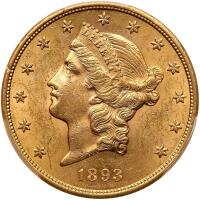 1893-S $20 Liberty