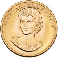 1980. &Acirc;&frac12; oz Gold Gem Unc Medal of Marian Anderson