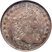 1802 Bust $1. Narrow Date NGC MS63