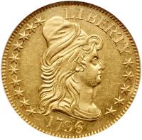 1796/5 $5 Bust. Sm Eagle NGC MS62