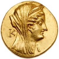 Ptolemaic Kingdom. Arsin&Atilde;&para;e II, wife of Ptolemy II. Gold octadrachm (27.84 g), Died 270 BC