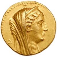 Ptolemaic Kingdom. Arsin&Atilde;&para;e II, wife of Ptolemy II. Gold octadrachm (27.79 g), Died 270 BC