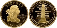 2007-W. $10.00 &Acirc;&frac12; oz .999 Fine, Gem Proof Jefferson's Liberty