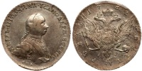 Russia. Ruble, 1762-SNB NK. PCGS graded XF Detail (Cleaned)