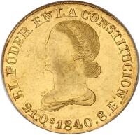Ecuador-Republic. 8 Escudos, 1840-MV