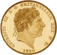 Great Britain. Pattern Two Pounds, 1820 LX
