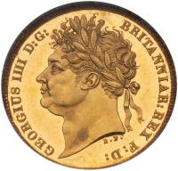 Great Britain. Pattern Proof Half Sovereign, 1821