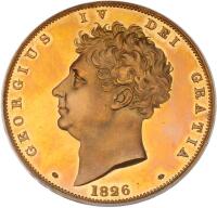 Great Britain. Proof Five Pounds, 1826