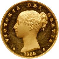 Great Britain. Pattern Gold Proof Sovereign, 1838